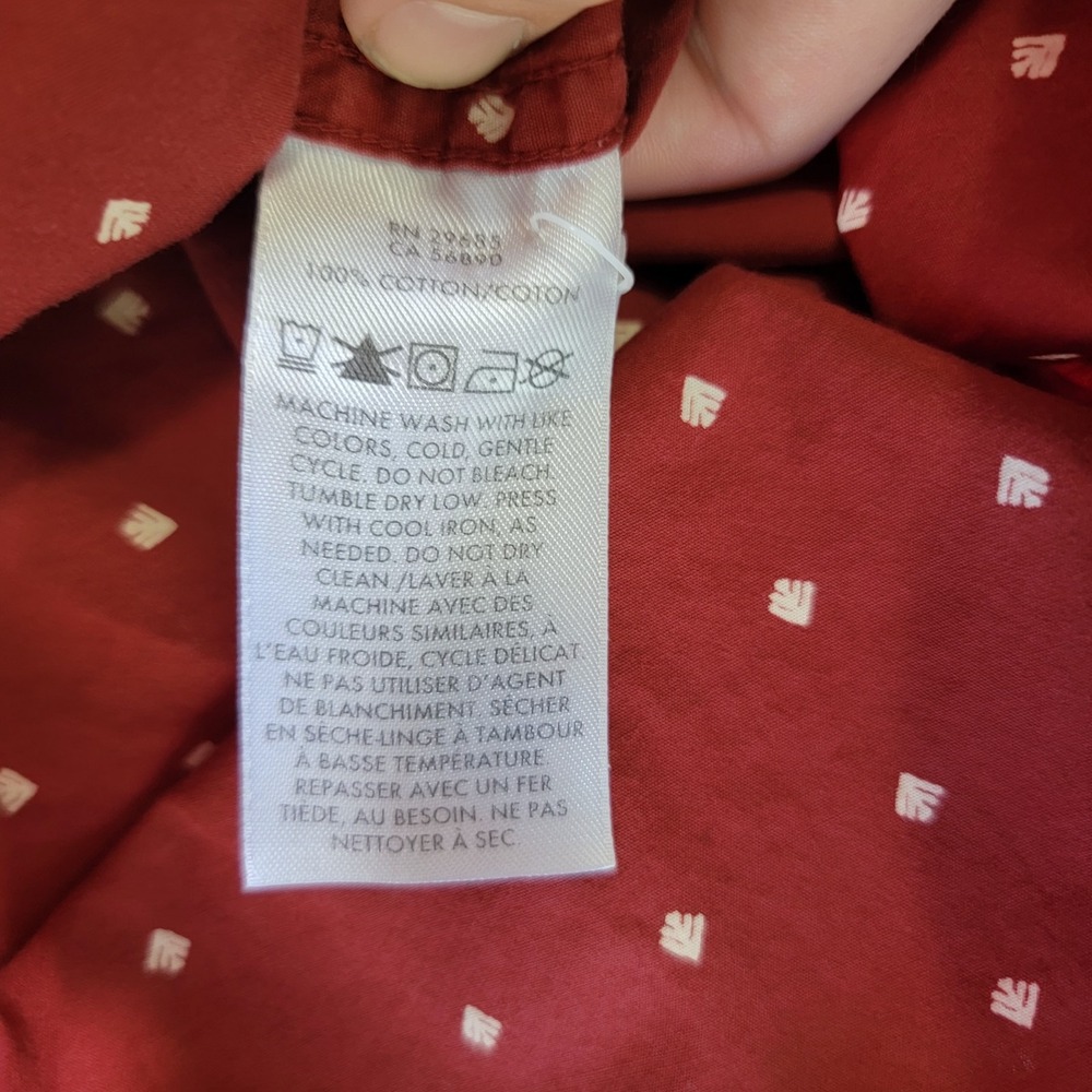 Pendleton Thomas Kay Geometric Short Sleeve Button Down Shirt Men's Size M Red - Picture 6 of 6